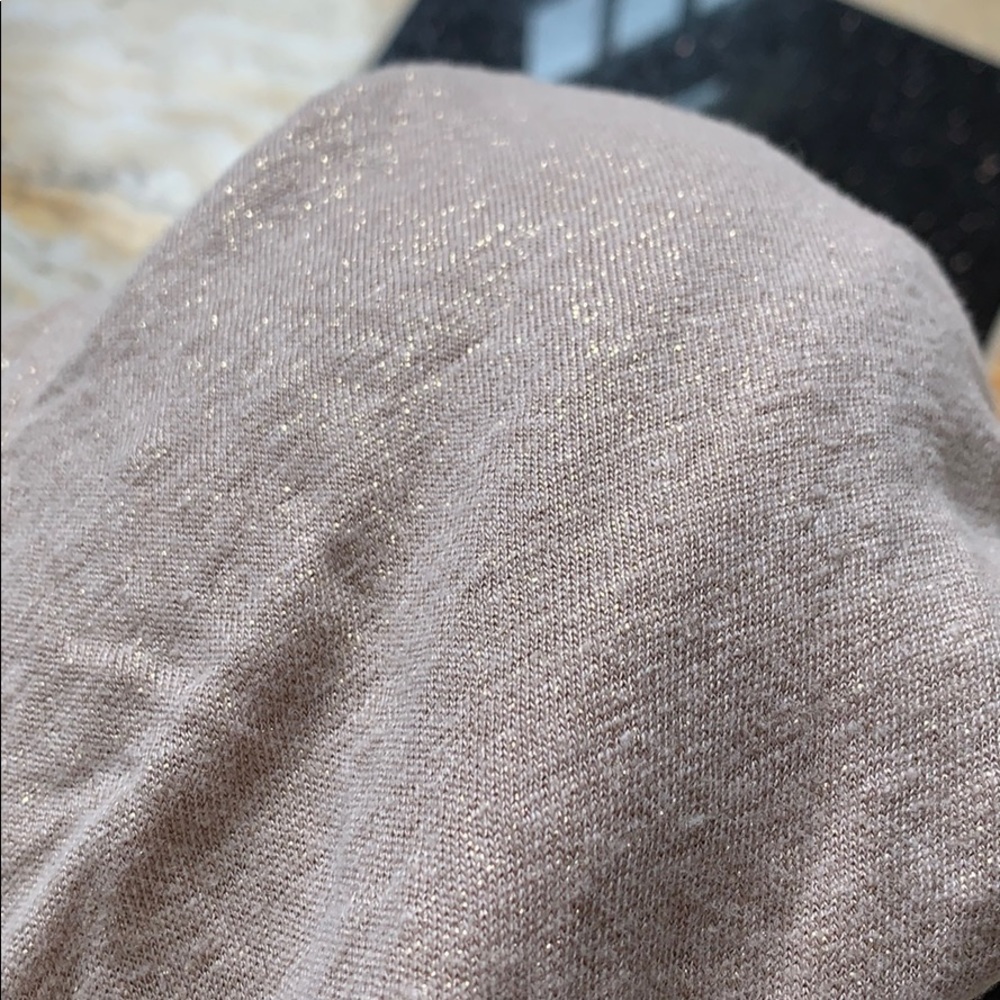 J. Crew capsleeve 100% linen tan/gold flecked - Picture 9 of 11